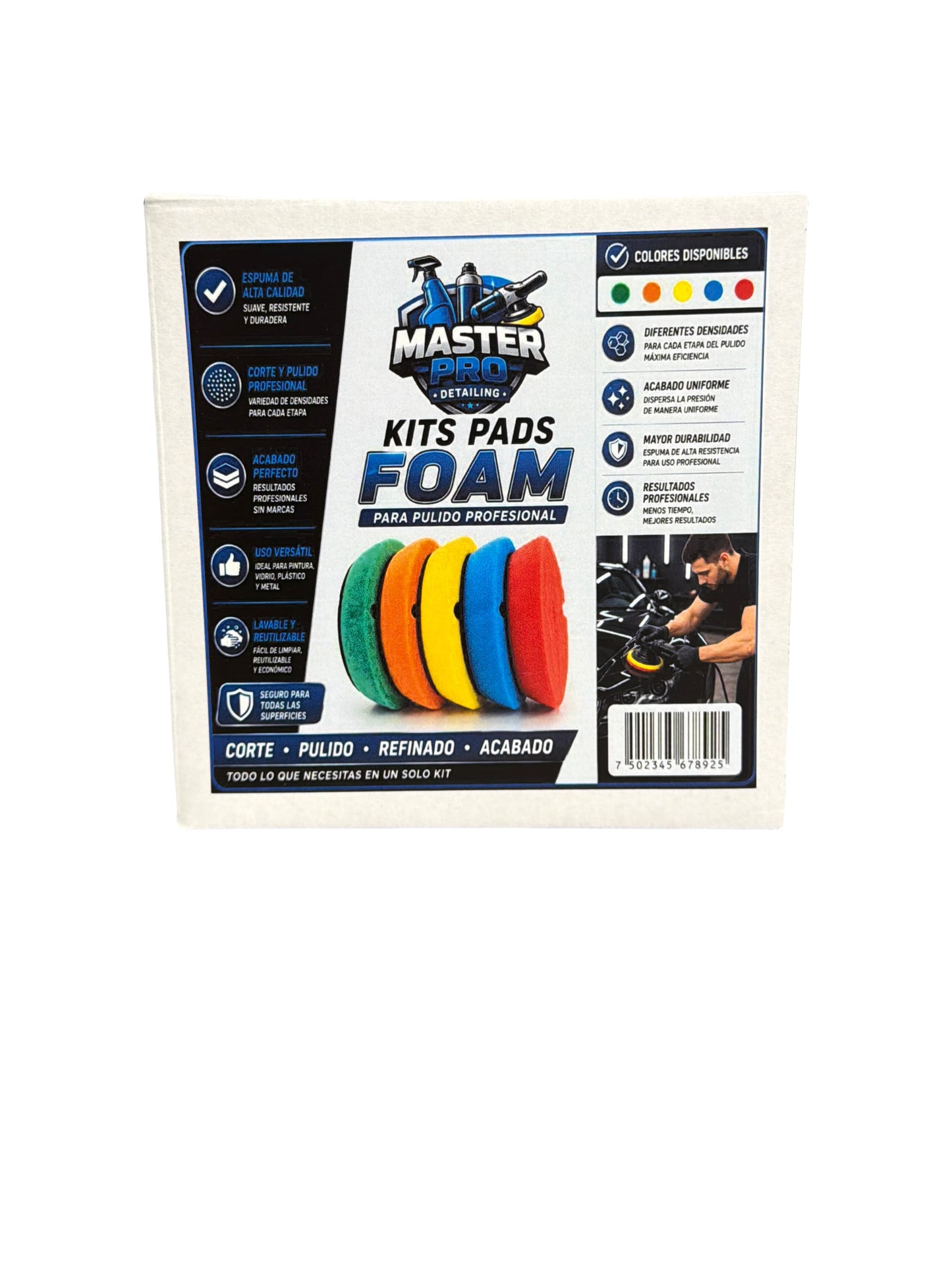 Master Pro Detailing kit 5” Foam Pads