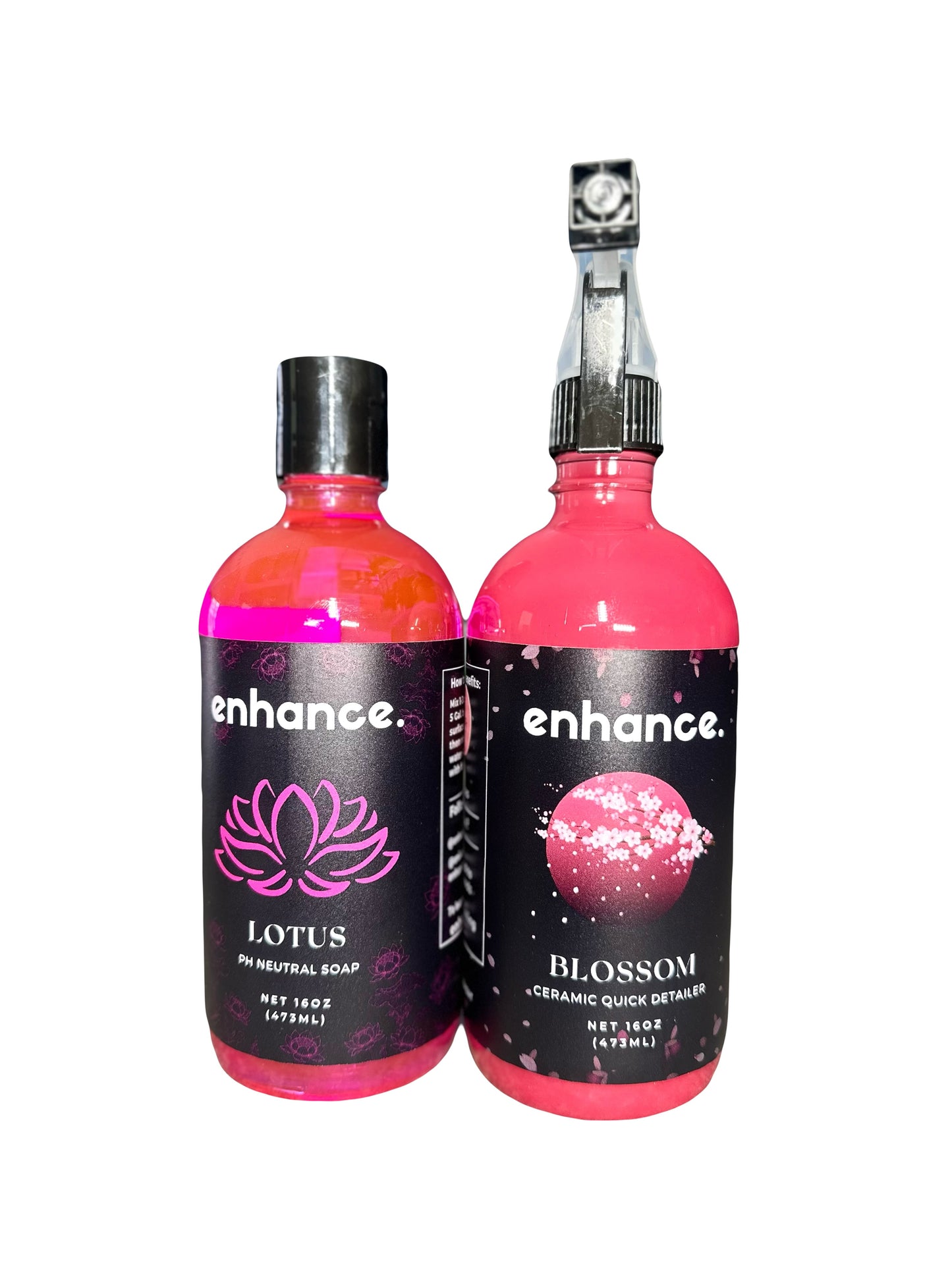 Enhance 16oz Combo Lotus 🪷 Jabón ph balanceado, Bloosom Ceramic Detailer