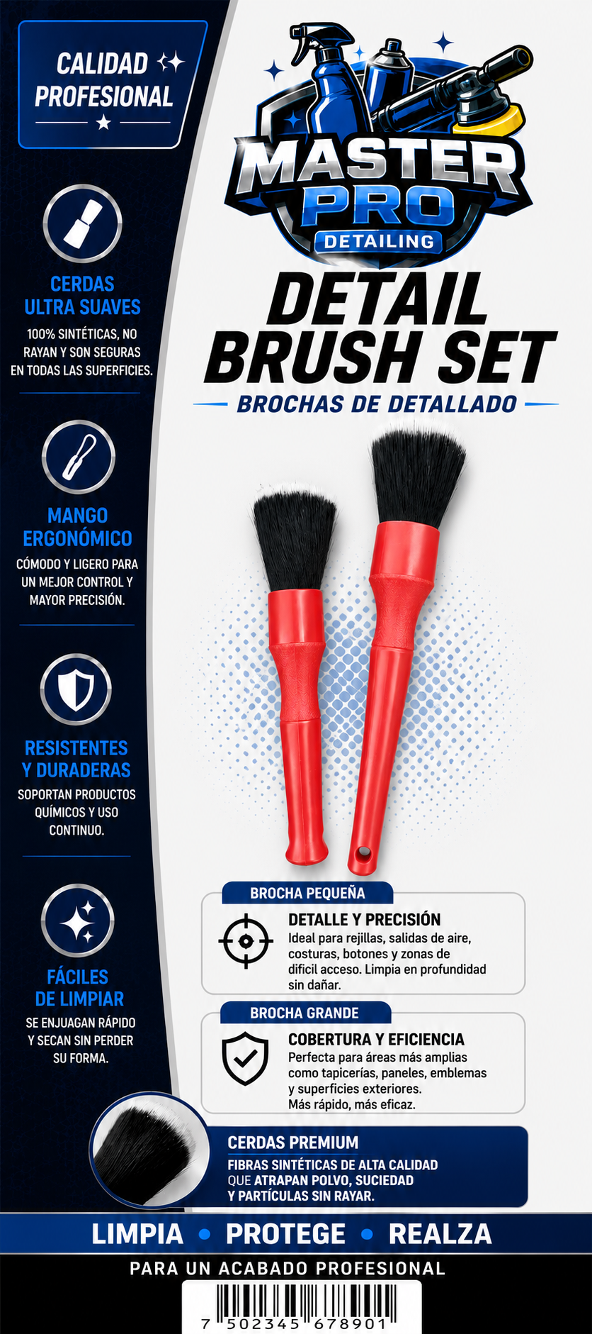 Master Pro Detailing 2 Soft Brush
