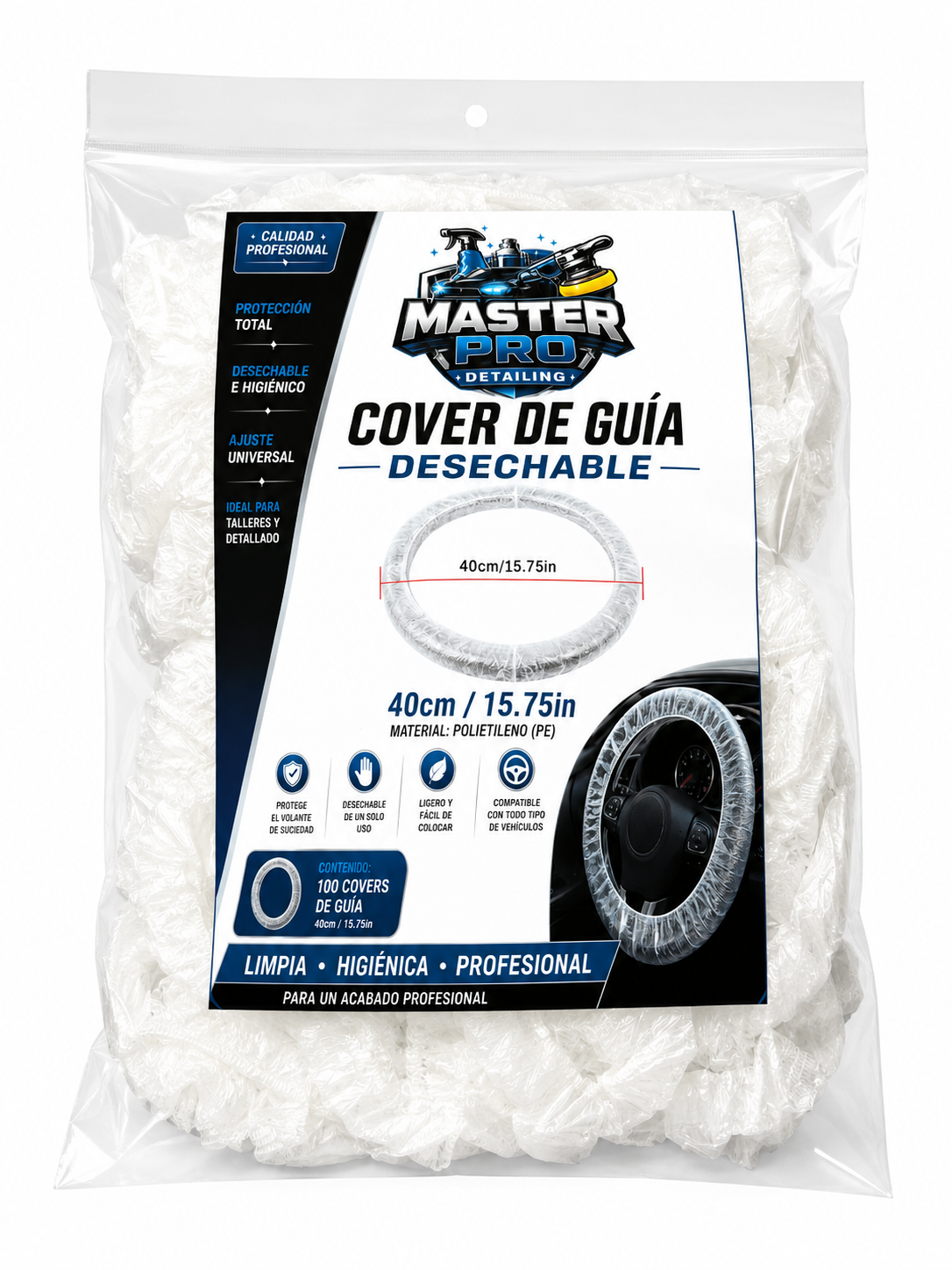 Master Pro Detailing Cover De Guias Desechables